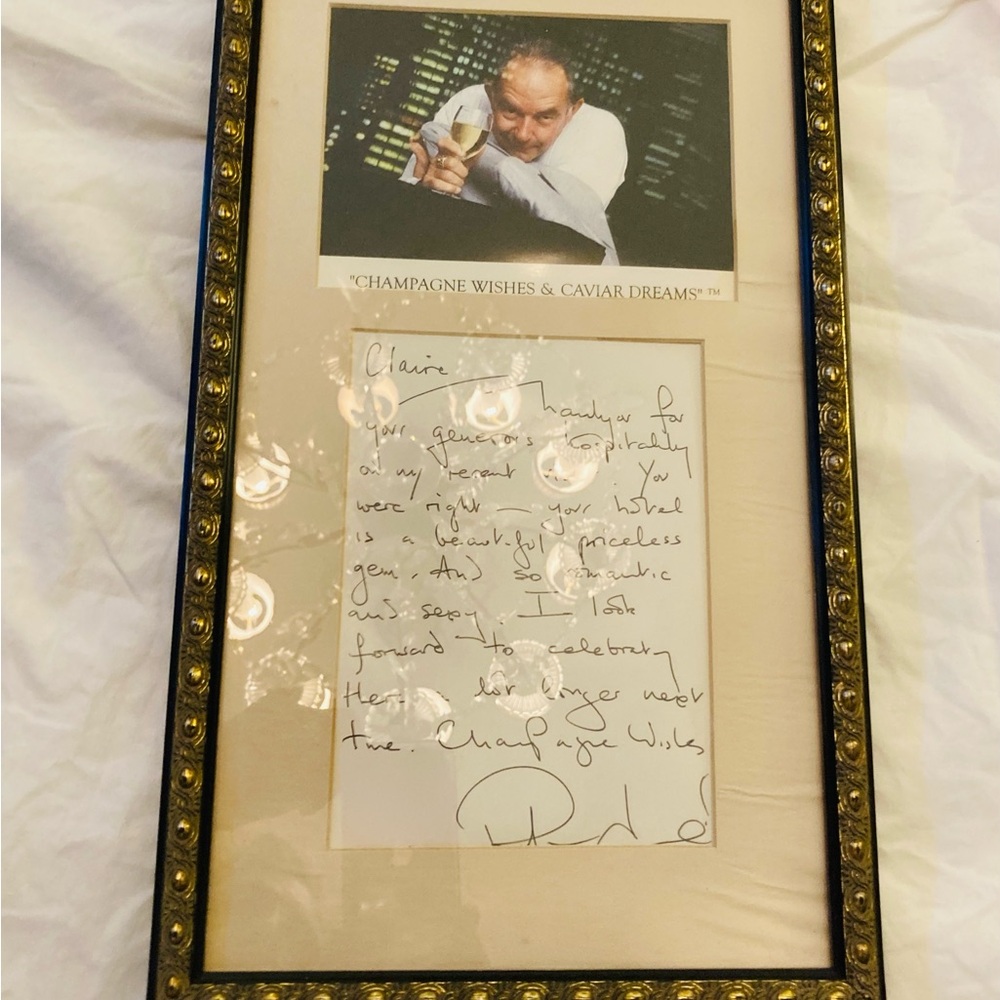 Champagne Wishes & Cavier Dreams autographed letter Lifestyles of Rich Famous